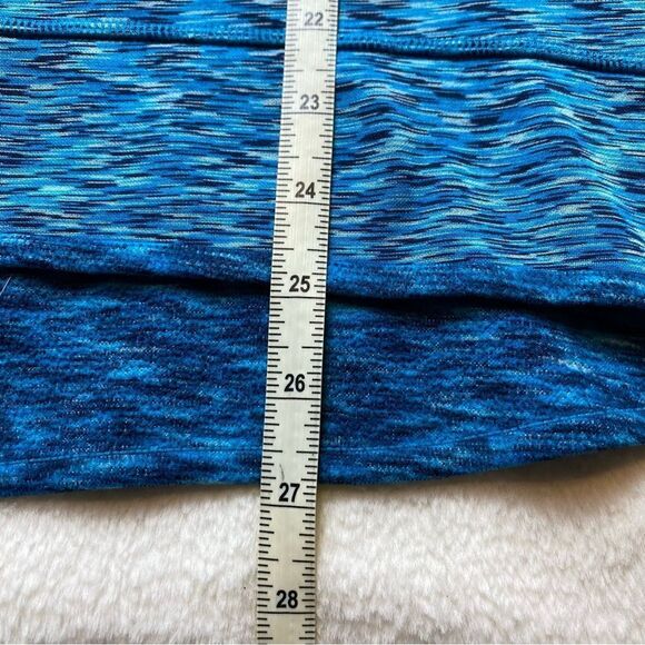 Athleta Blue Space Dye Tranquility Cowl Neck Pullover Size Small - Picture 11 of 12